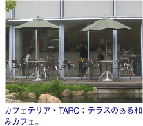 カフェテリア・TARO：テラスのある和みカフェ。
